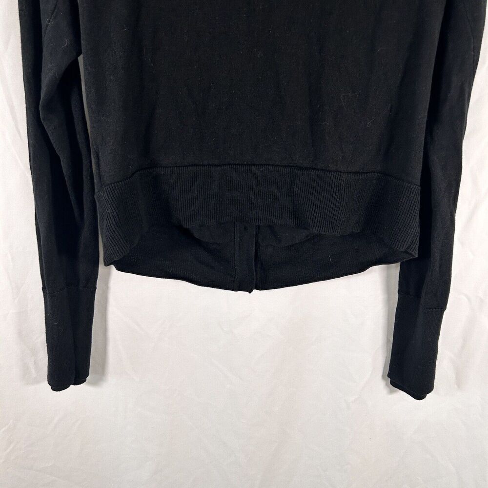 Athleta Sweater Women's Medium Black S&D Associates Vneck Long Sleeve - Picture 10 of 10